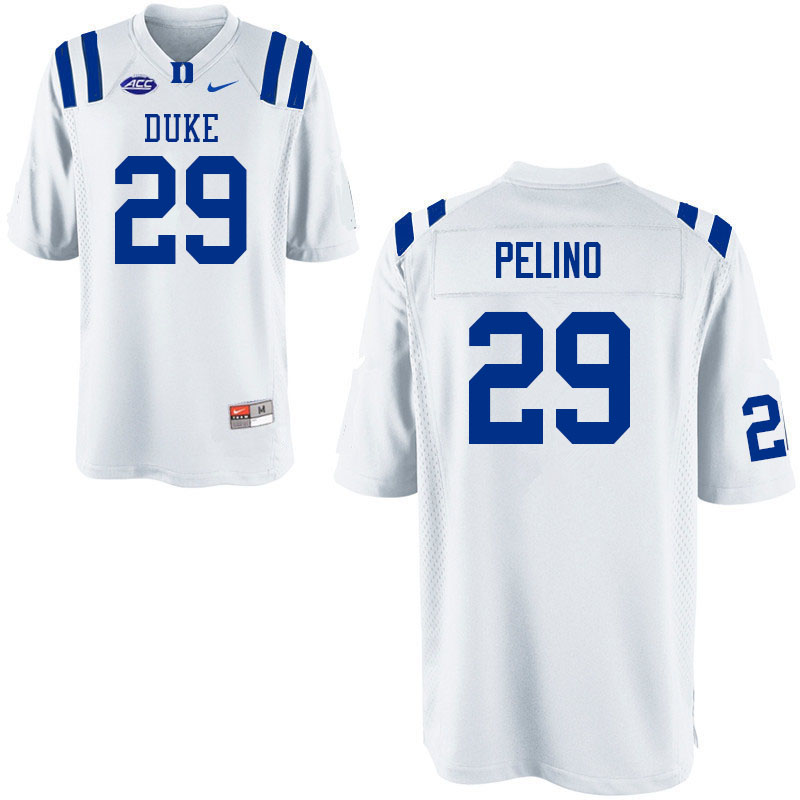 Men #29 Todd Pelino Duke Blue Devils College Football Jerseys Sale-White